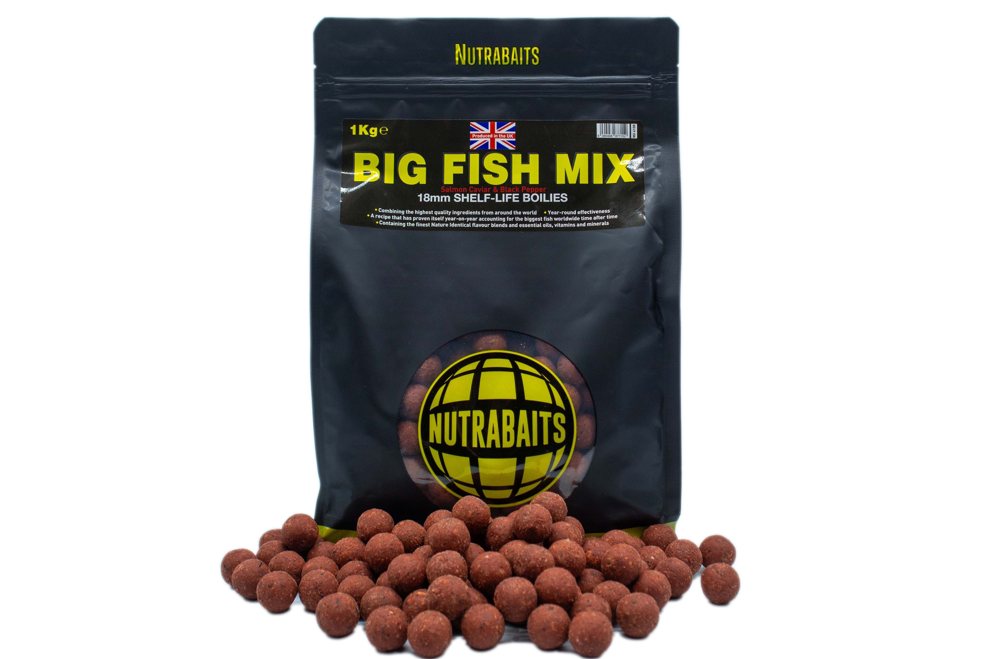 Big Fish Mix: Salmon, Caviar & Black Pepper Shelf-Life Boilies